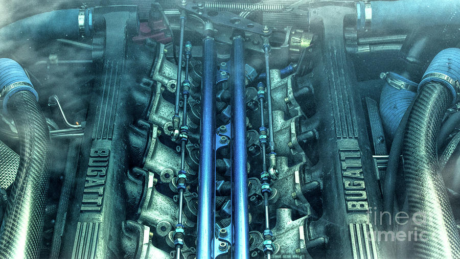 Bugatti EB110 V12 Engine Photograph by Tim Gainey