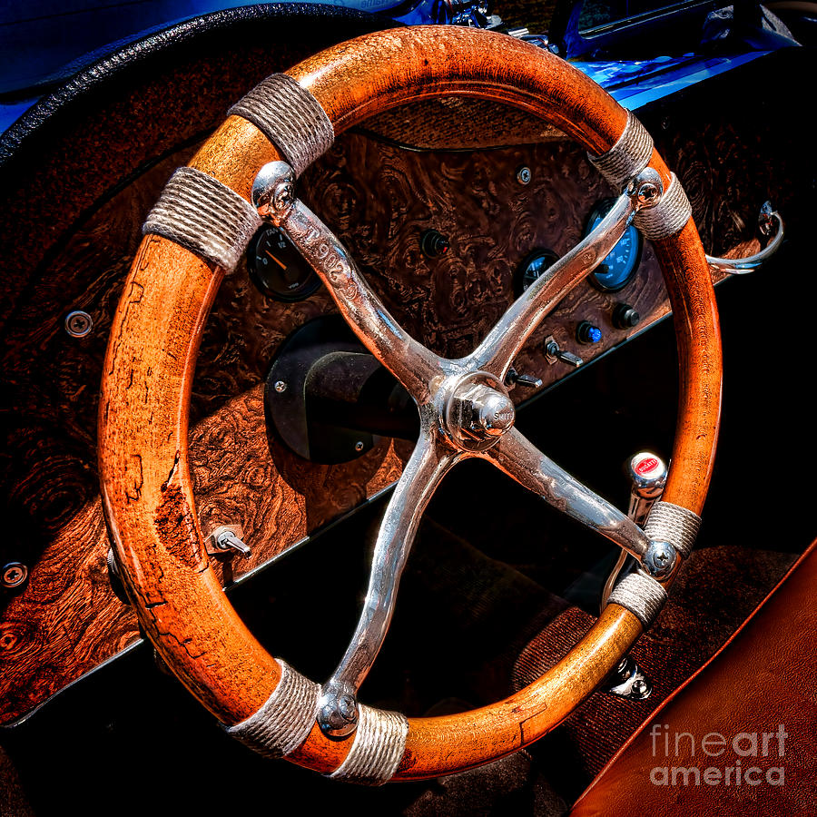 Bugatti Steering Wheel  Photograph by Olivier Le Queinec