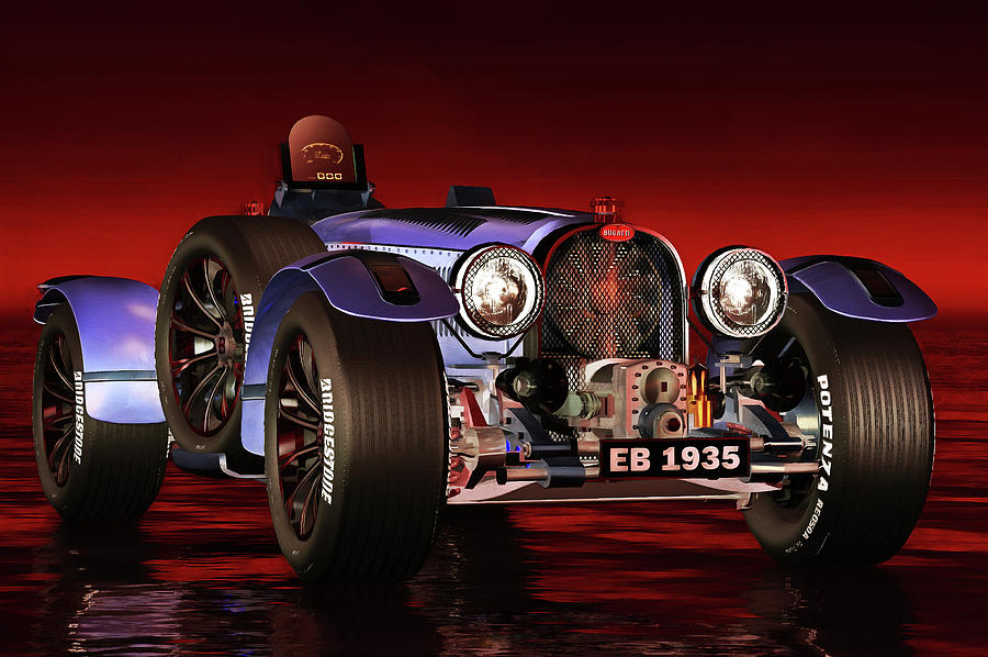 Bugatti Type 33 Painting by Jan Keteleer