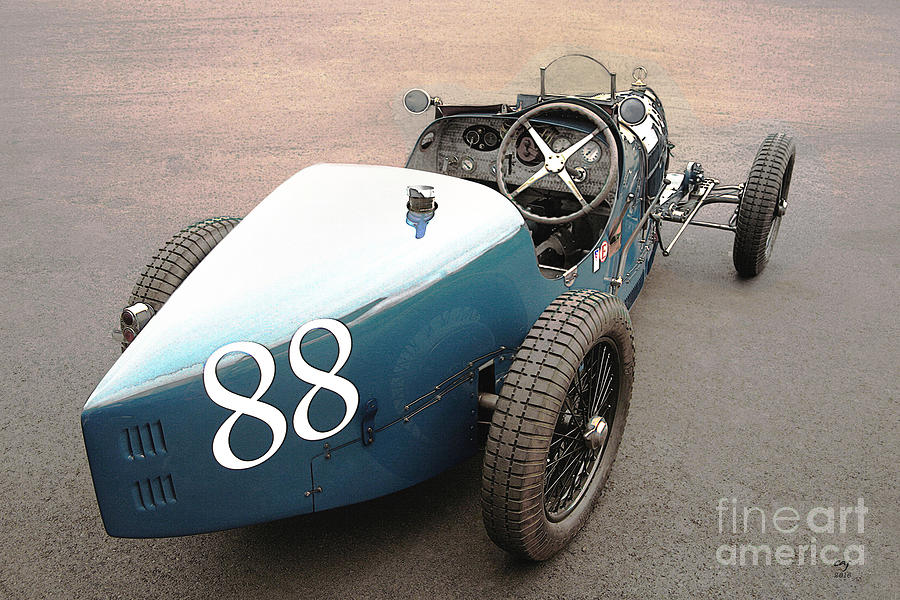 Vintage Photograph - Bugatti Type 35 # 88 by Curt Johnson