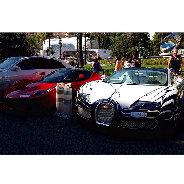 Montecarlo Photograph - Bugatti Veyron And Ferrari la by Anthony Croke
