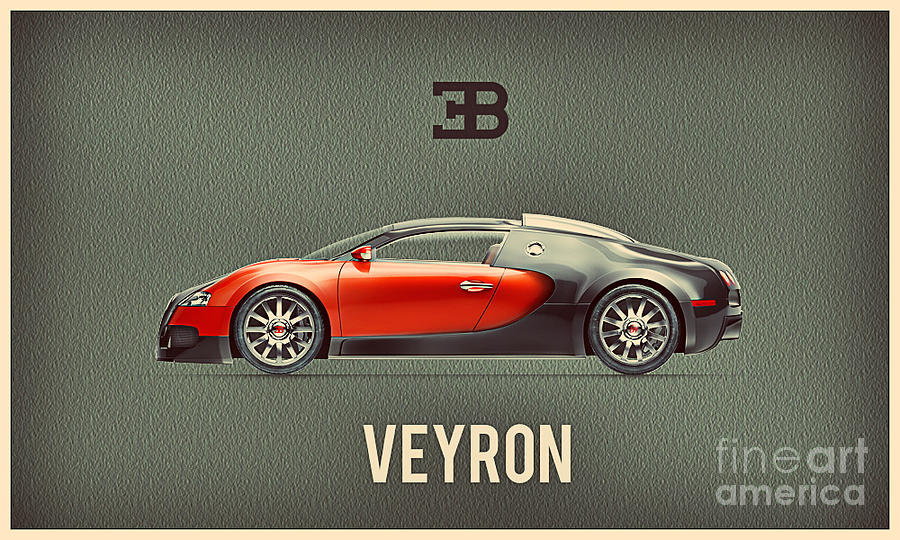 Bugatti Veyron Digital Art by Binka Kirova