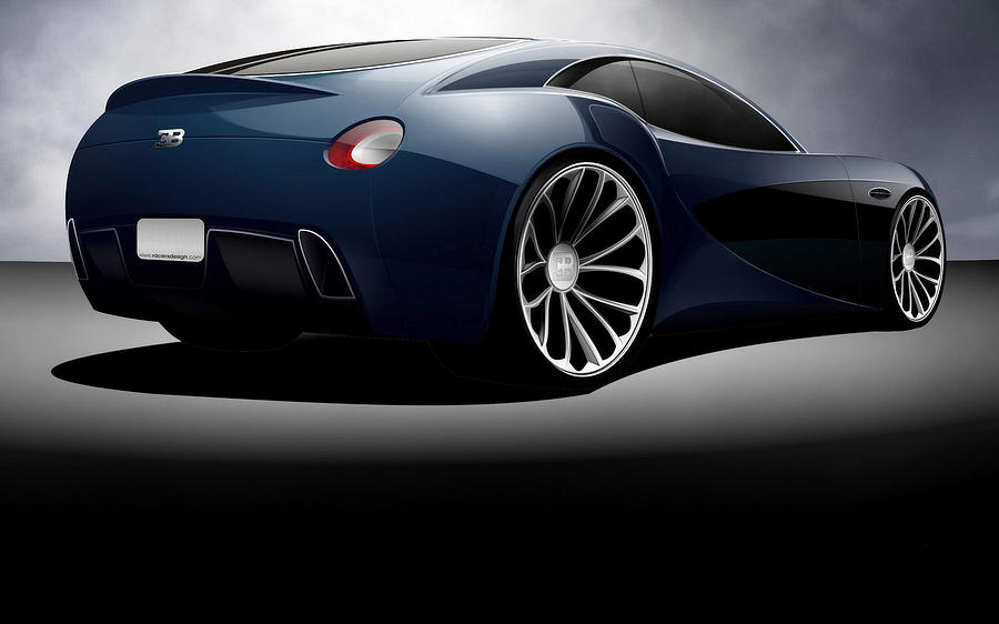 Bugatti Veyron Digital Art by Dorothy Binder