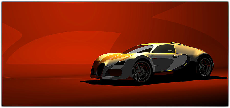 Bugatti Veyron - front Digital Art by Andrei SKY