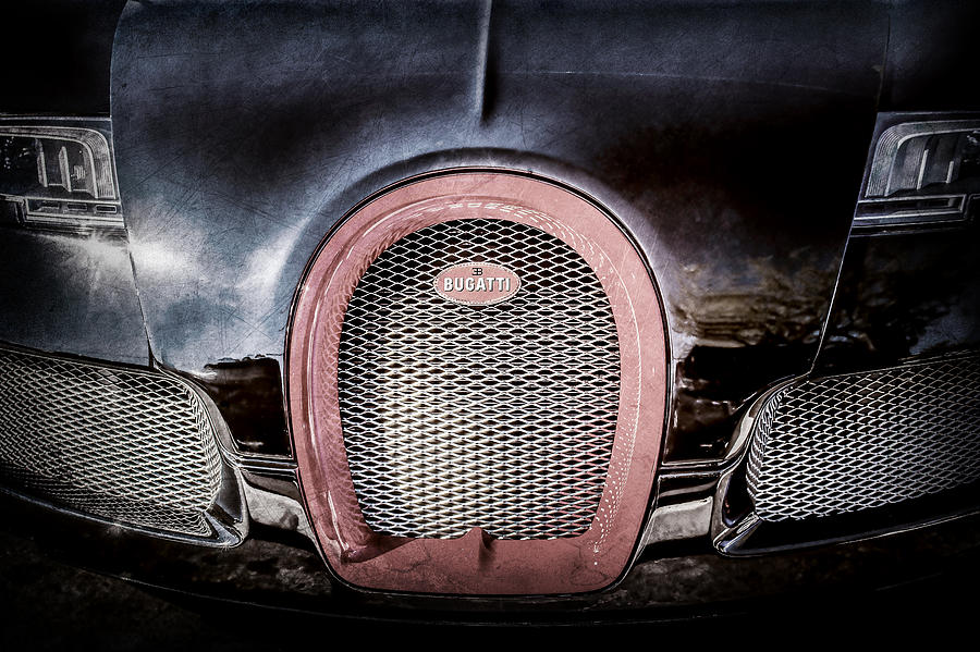 Bugatti Veyron Legend Grille Emblem -0488ac Photograph by Jill Reger