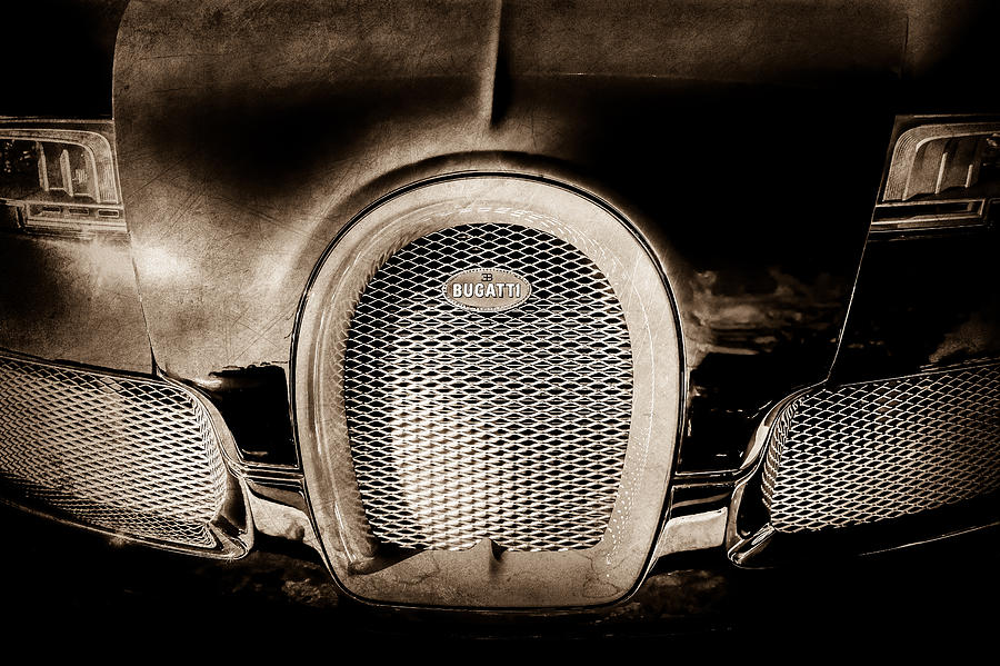 Bugatti Veyron Legend Grille Emblem -0488s Photograph by Jill Reger