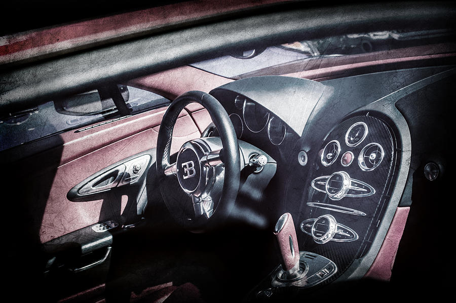 Bugatti Veyron Legend Steering Wheel -0484ac Photograph by Jill Reger