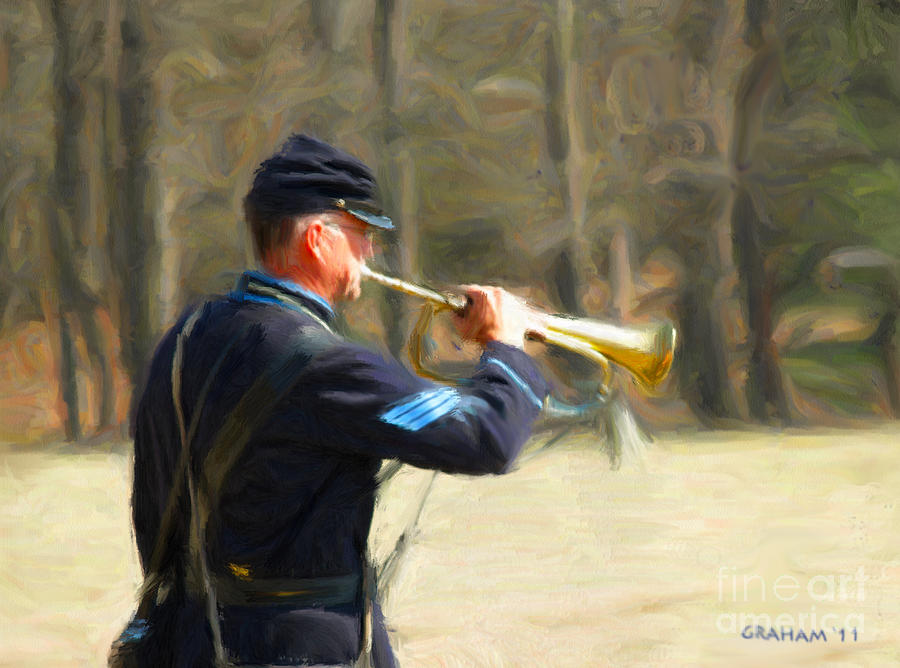 Civil War Digital Art - Bugle Boy by Dwayne  Graham