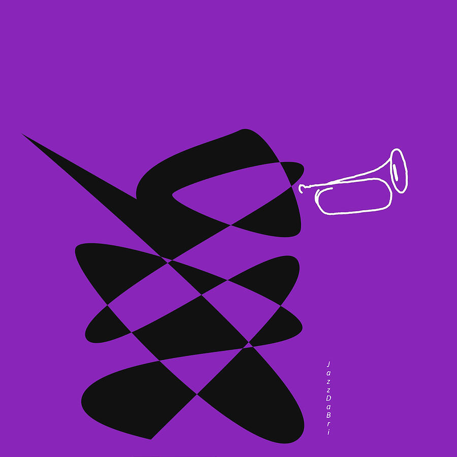 Bugle in Purple Digital Art by David Bridburg