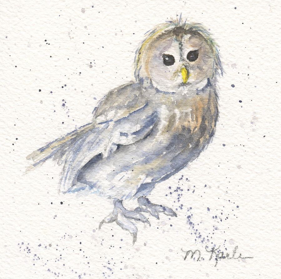 Buhma - Tawny Owl Painting by Marsha Karle