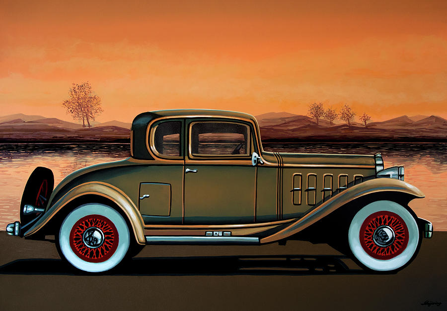 Buick 96 S Coupe 1932 Painting Painting by Paul Meijering