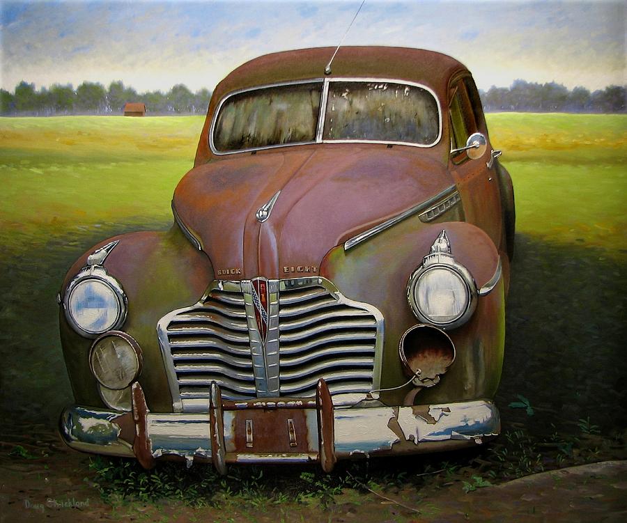 Buick Eight Painting by Doug Strickland