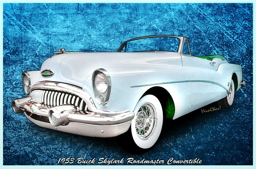 Vintage Photograph - Buick Skylark Roadmaster Convertible for 1953 by Chas Sinklier