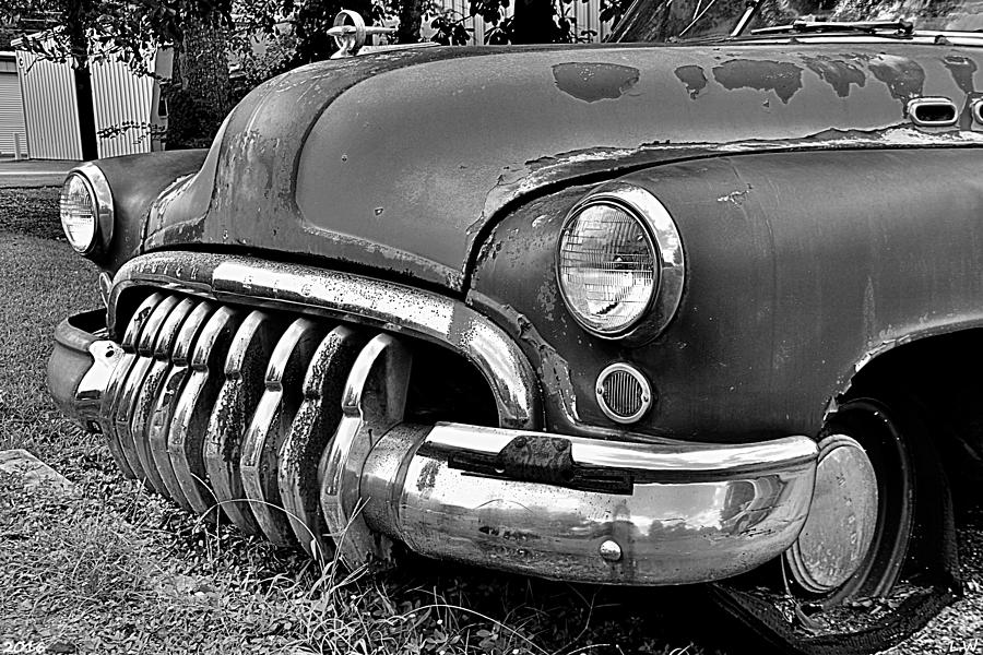 Buick Super Black And White Photograph by Lisa Wooten