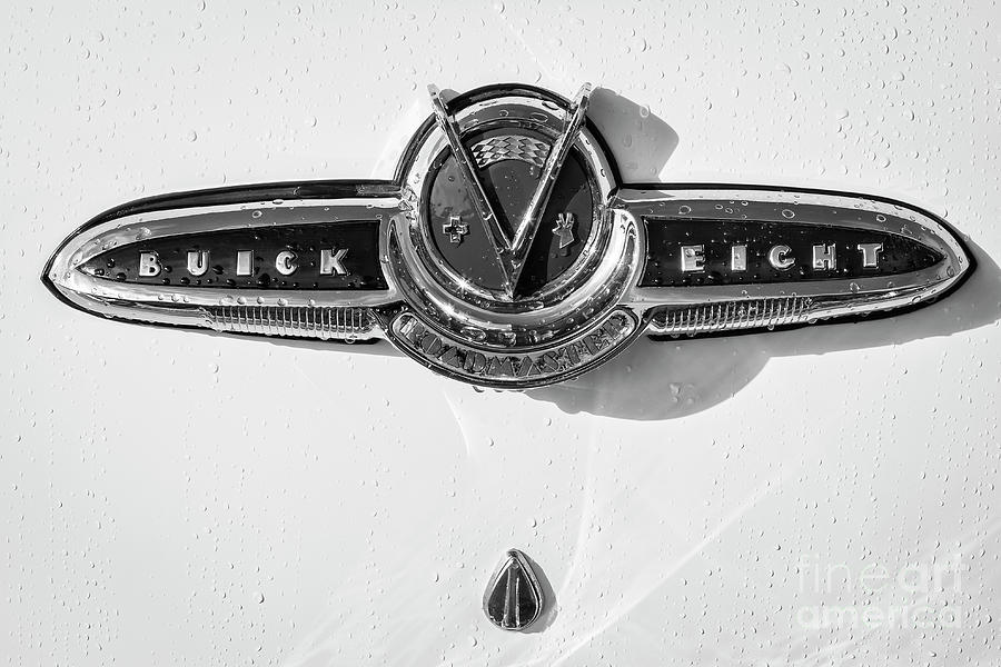 Buick V Eight Monotone Photograph by Dennis Hedberg