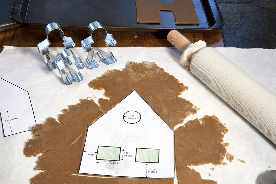 Building a Gingerbread House Photograph by Karen Foley