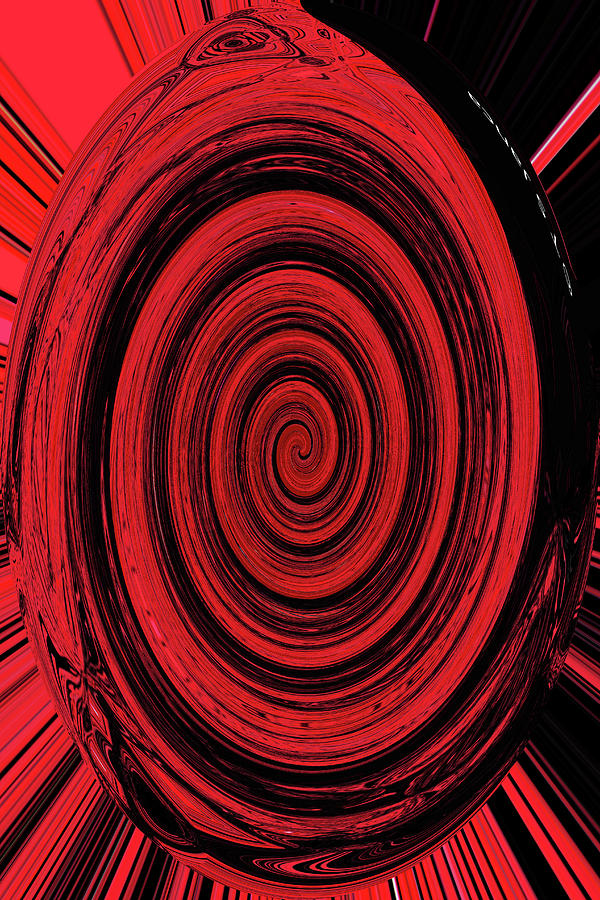 Building Edge Red Color Abstract #3 Digital Art by Tom Janca