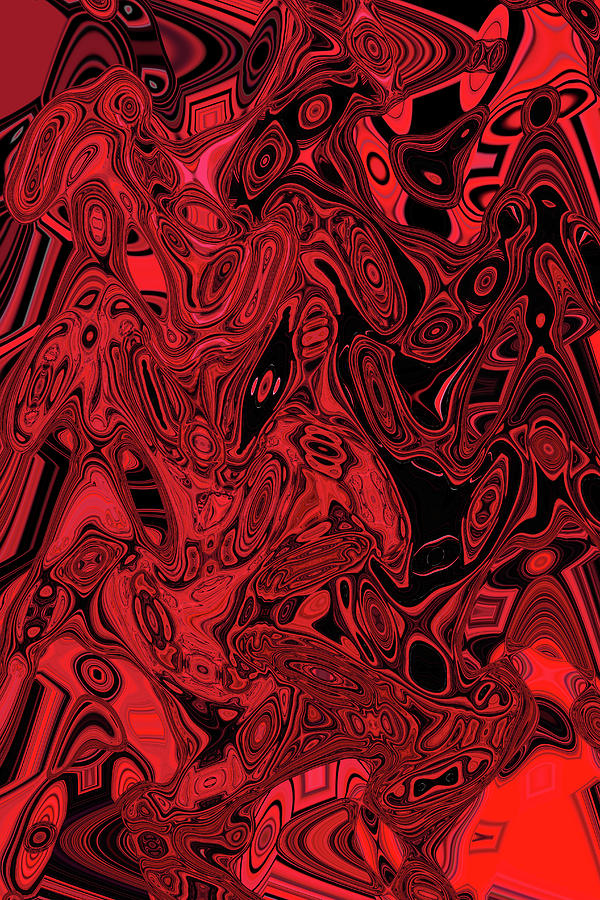 Building Edge Red Color Abstract #4 Digital Art by Tom Janca