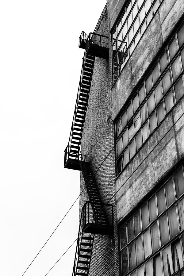Building Fire Exit Architecture Abstract Photograph by John Williams