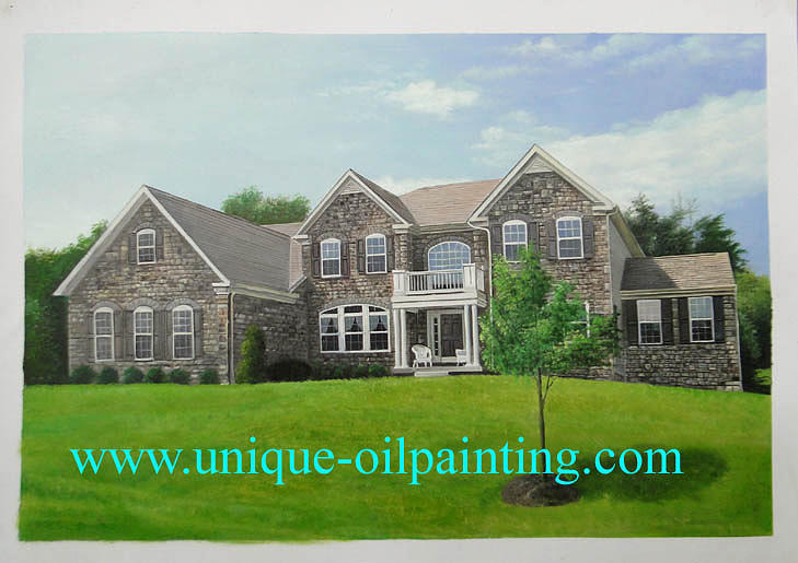 Building Oil Painting Painting By Tom Ye Pixels   Building Oil Painting Tom Ye 