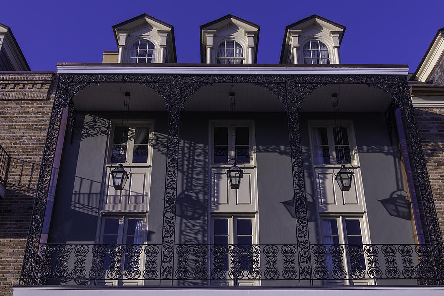 New Orleans Photograph - Building Shadows french Quarter by Garry Gay