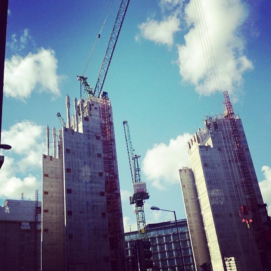 London Photograph - #buildings #construction #london by Julie Featherstone