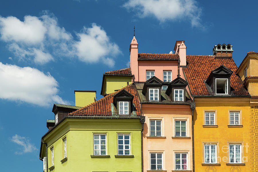 Buildings In Castle Square In The Old Town Of Warsaw, Poland Photograph