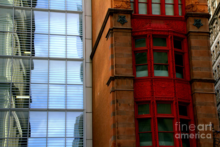 New York City Photograph - Buildings in Color and Reflection by Noa Yerushalmi