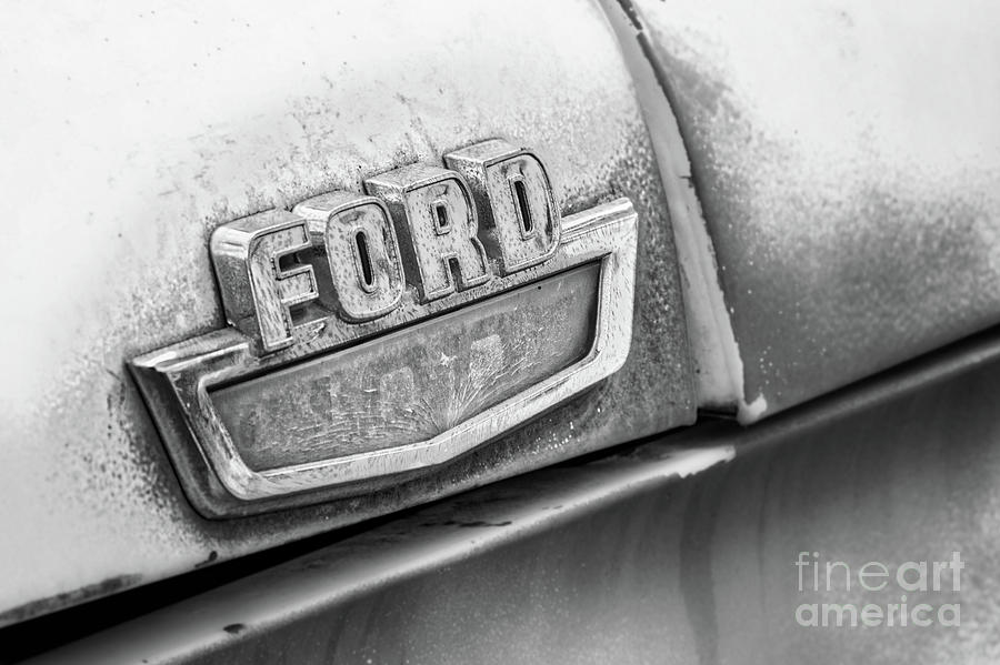 Built Ford Tough bw Photograph by Jerry Fornarotto