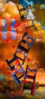 Chairs Digital Art - Built of Sticks by Marti Wedewer Chairs Digital Art - Built of Sticks by Marti Wedewer
