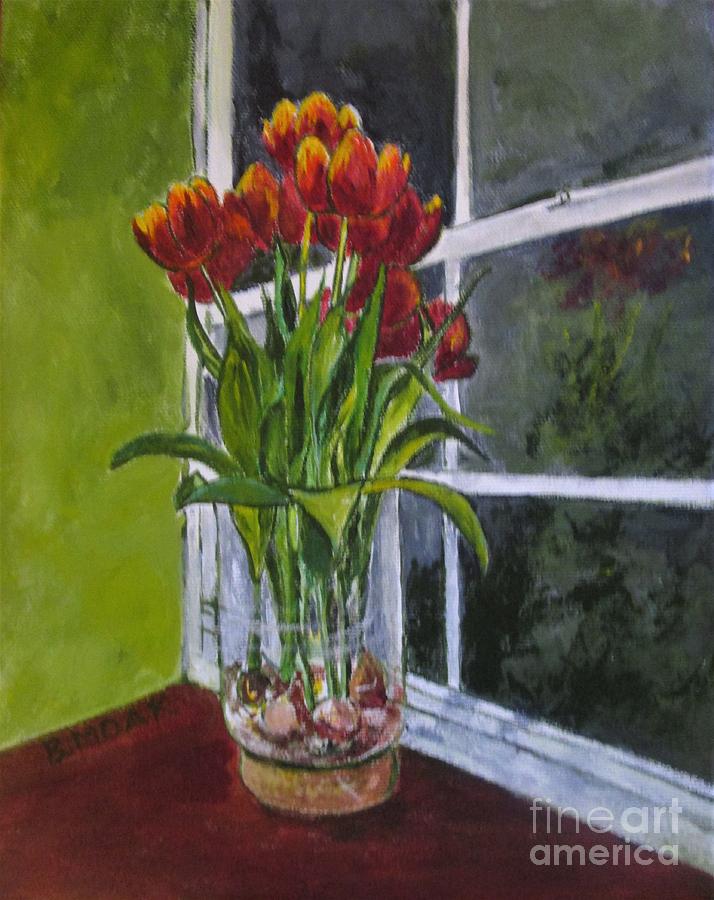 Bulbs to Blooms Painting by Barbara Moak
