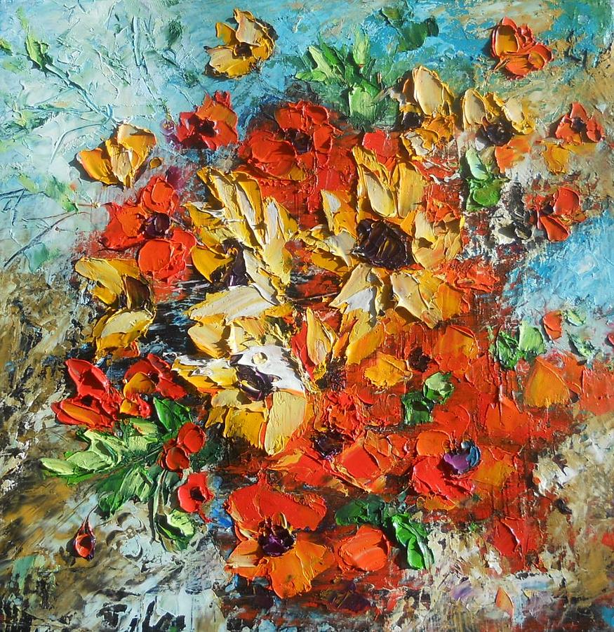 Flower Painting - Bulgarian flowers 2 by MiMa Kostova