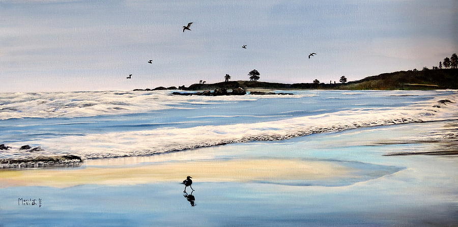 Bull Beach Painting by Marilyn McNish