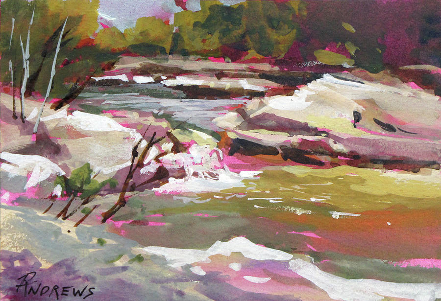 Bull Creek 1 Painting by Rae Andrews