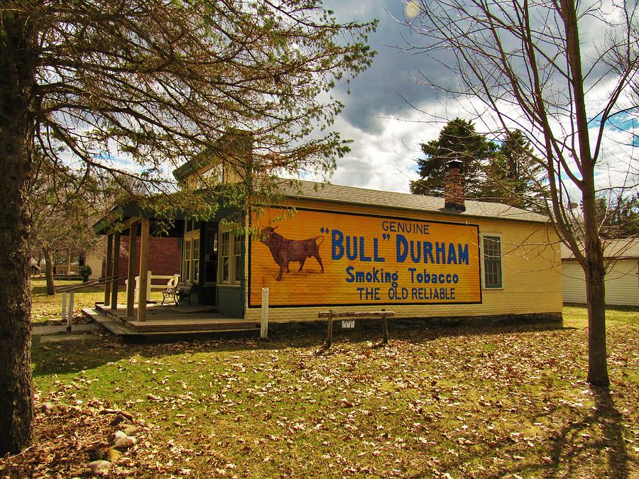 Bull Durham Sign on Store Photograph by Curtis Tilleraas