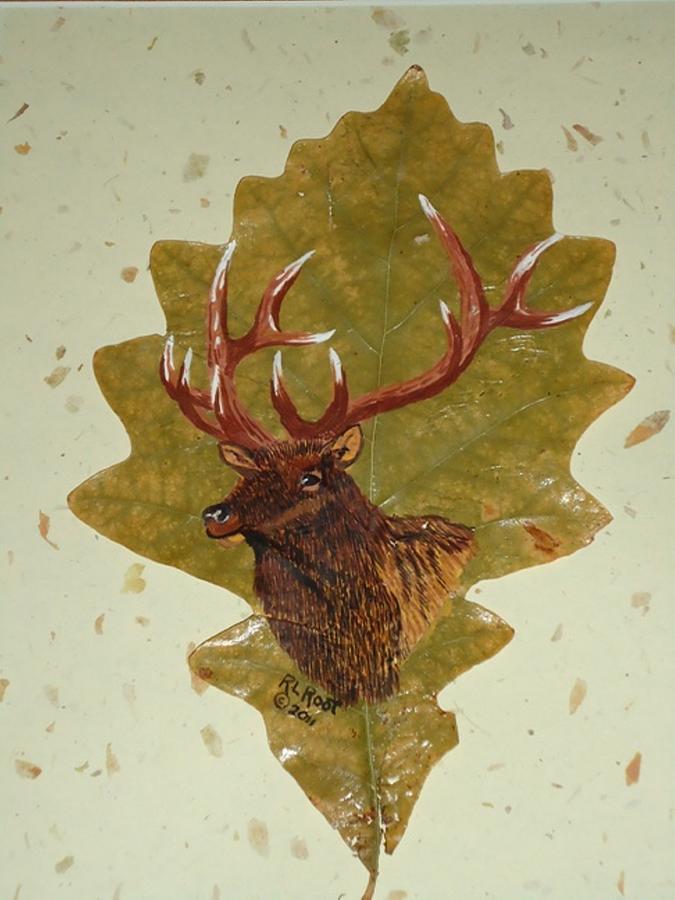 Bull Elk Painting by Ralph Root