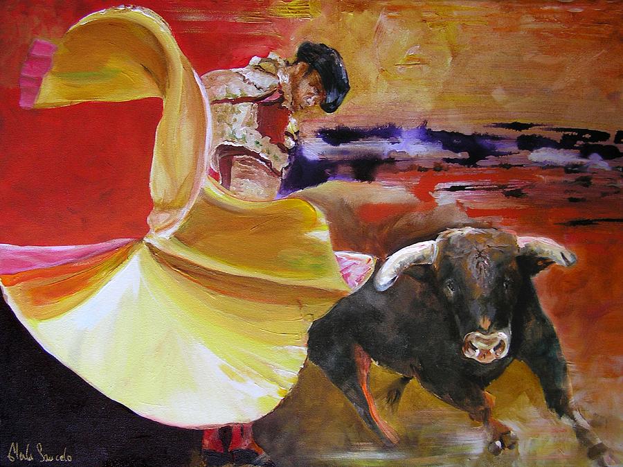 Bull Fighter Painting by Glenda Saucedo - Fine Art America