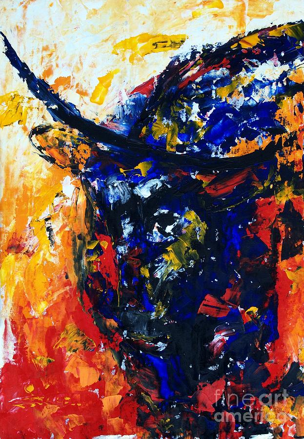 Bull Painting by Lidija Ivanek - SiLa