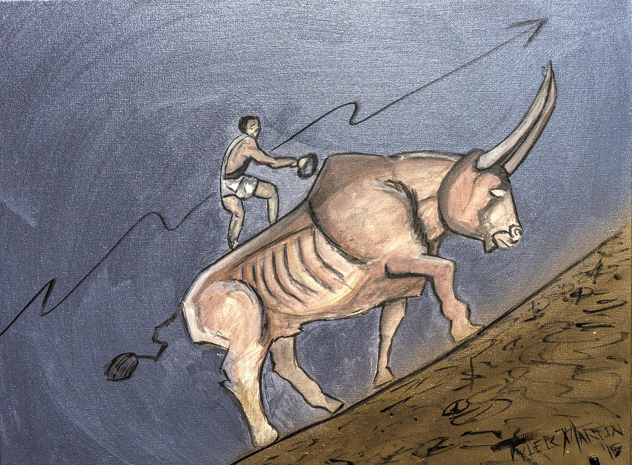 Greek Painting - Bull Market Rider by Tyler Martin