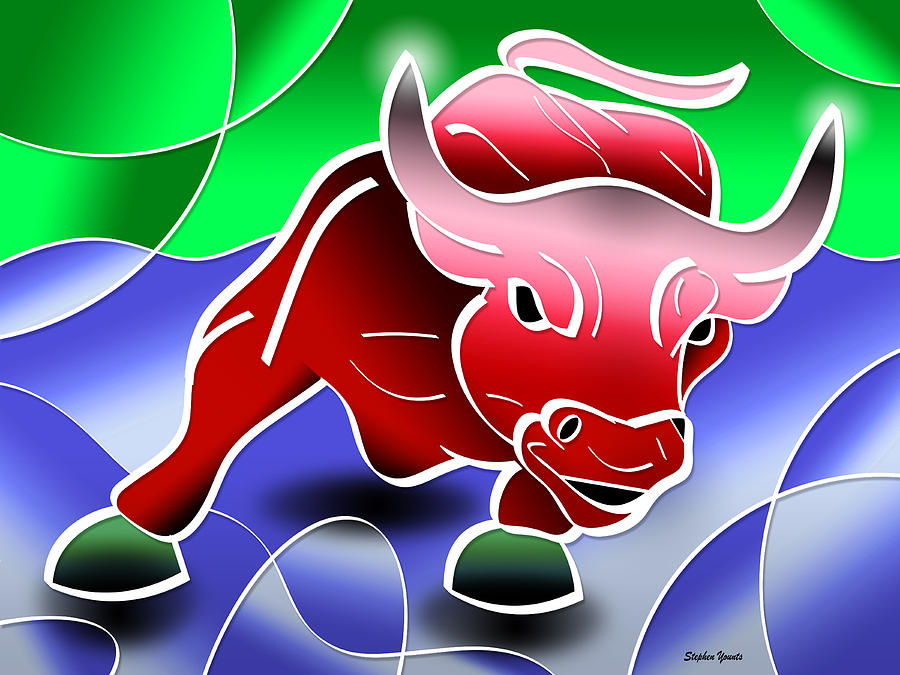 Bull Market Digital Art by Stephen Younts