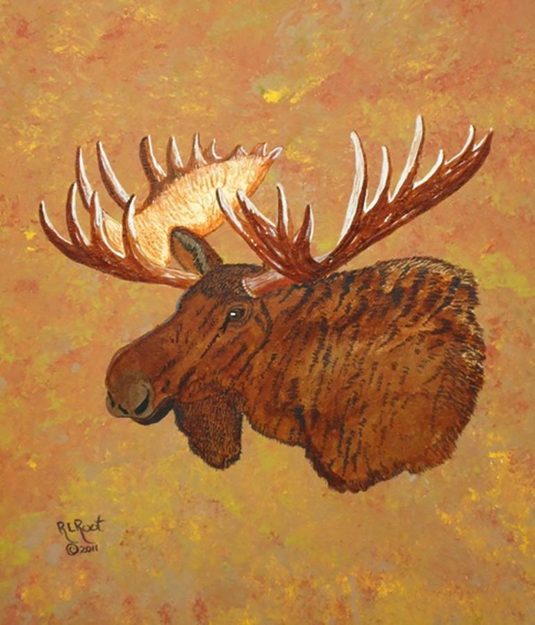Bull Moose Painting by Ralph Root