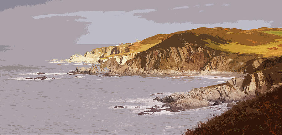 Bull Point Lighthouse Mortehoe Digital Art by Mark Woollacott