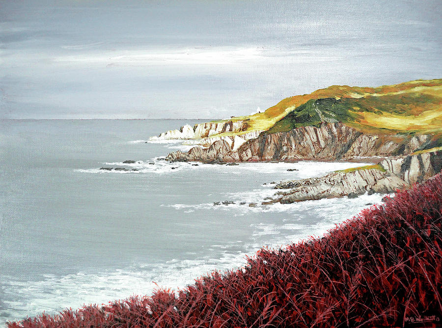 Bull Point, Mortehoe Painting by Mark Woollacott