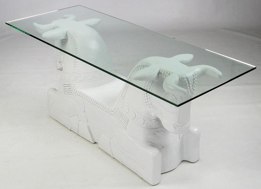 Table Sculpture - Bull Table by Patrick Dee Rankin