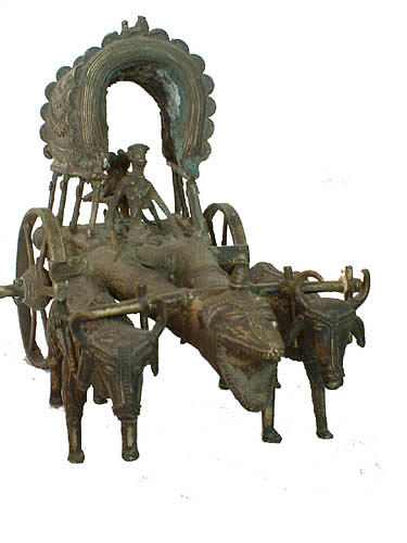 Folkart Sculpture - Bullak Cart by Govind Zara