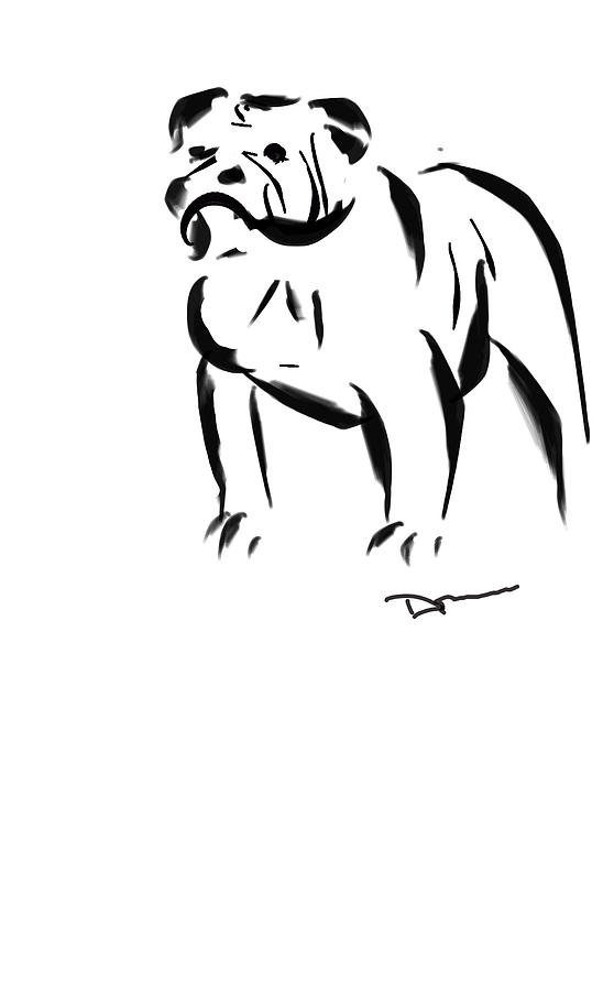 Dog Digital Art - Bulldog 1  by Dreana Stenz