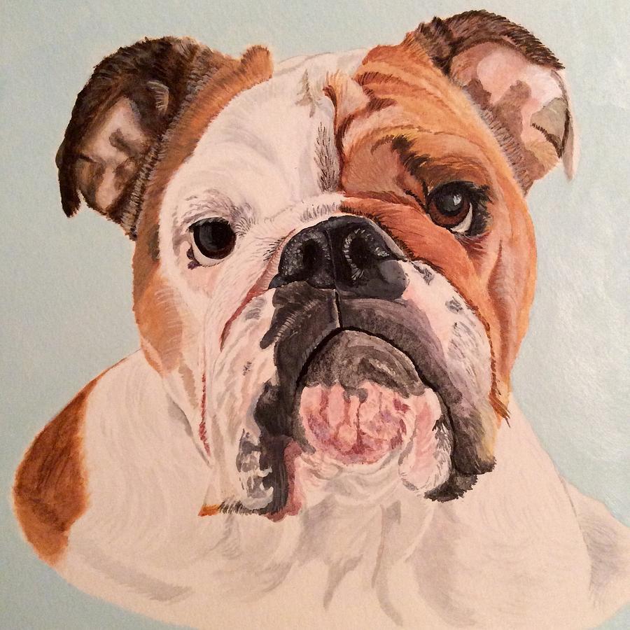 Bulldog Beauty Painting by Sonja Jones
