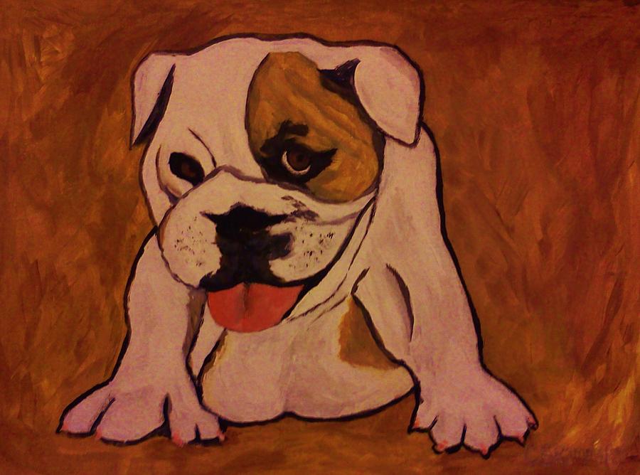 Bulldog Painting by Christy Saunders Church