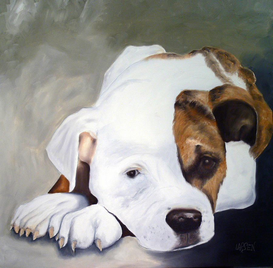 Bulldog Painting by Dick Larsen Bulldog Painting by Dick Larsen