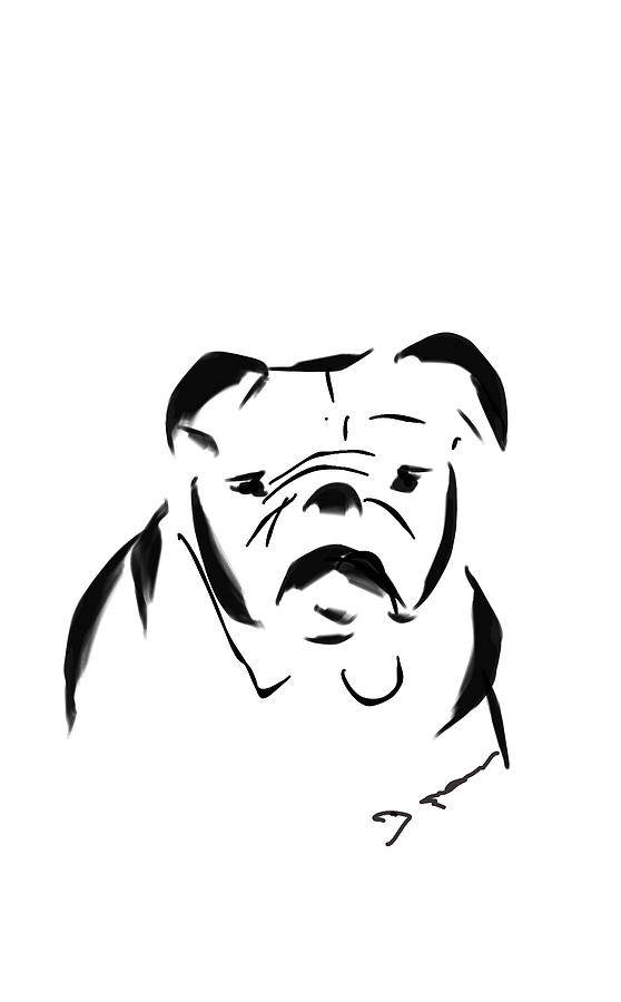 Dog Digital Art - Bulldog II by Dreana Stenz